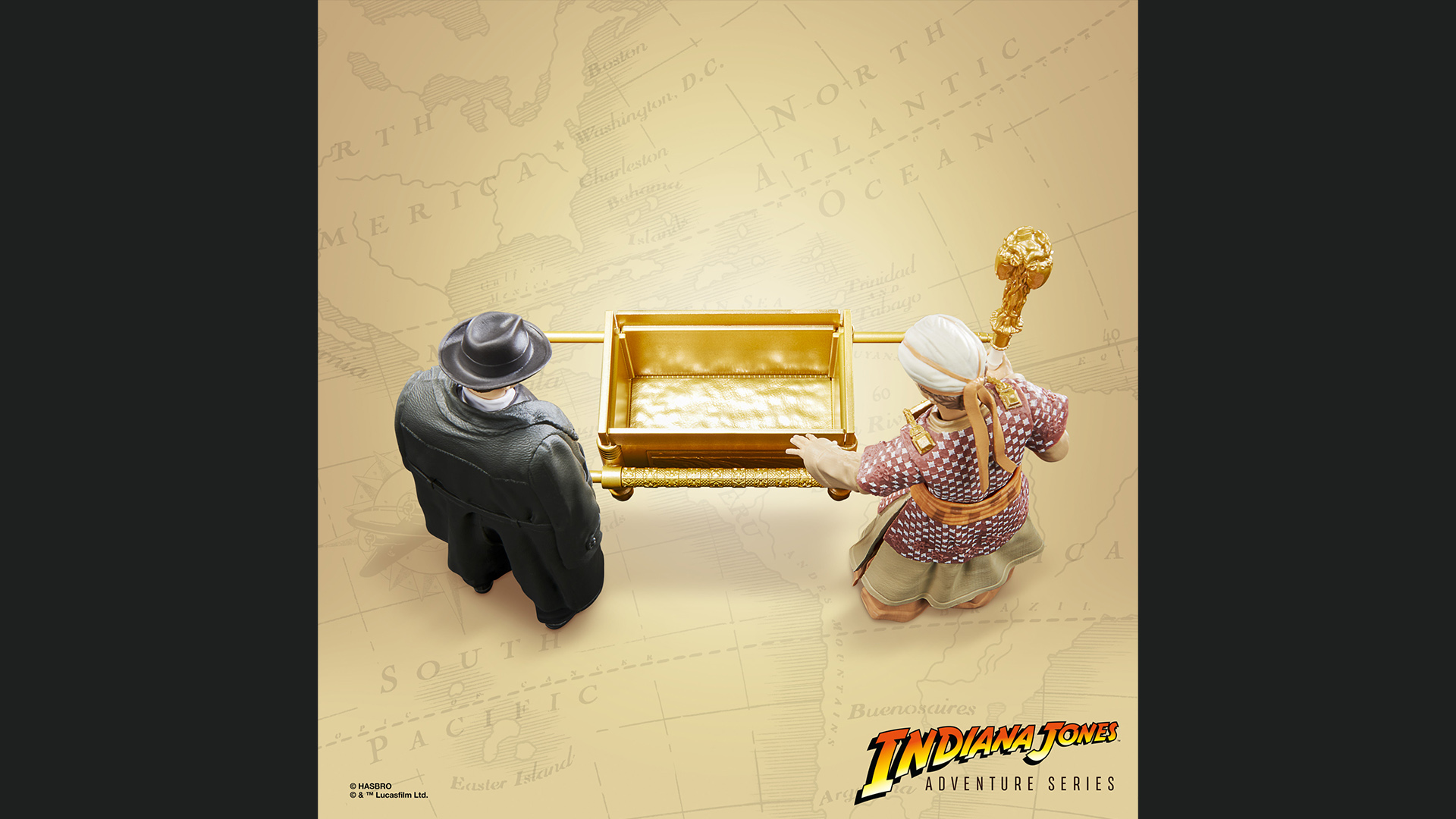 The Ark of the Covenant and Indiana Jones Action Figures