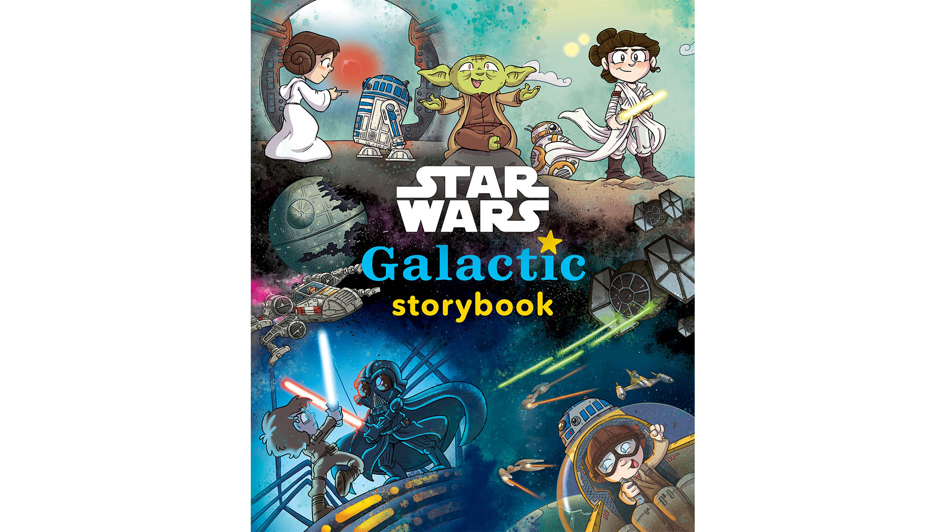The cover of Star Wars Galactic Storybook, a children's book written by Lucasfilm Press and illustrated by Katie Cook