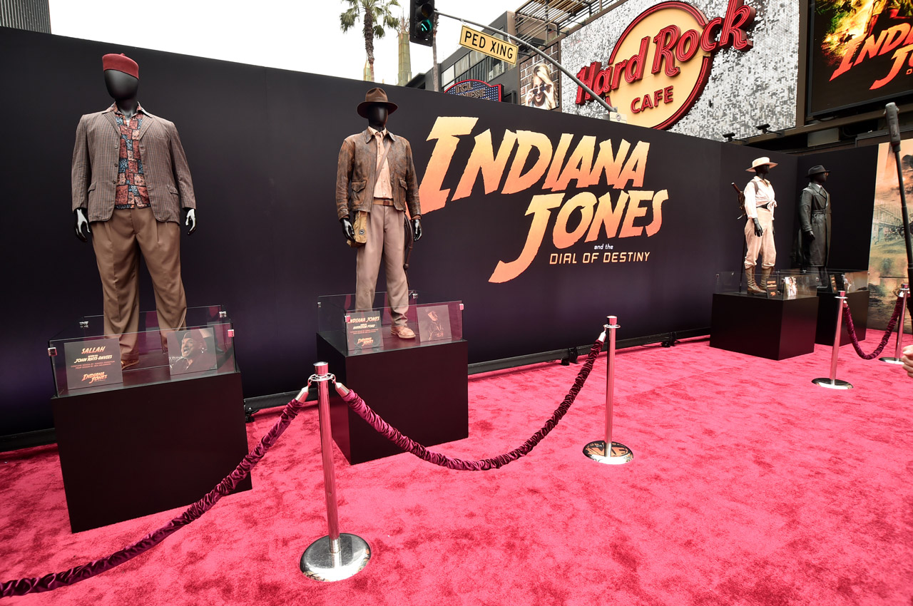 Displays at the Indiana Jones and the Dial of Destiny U.S. Premiere