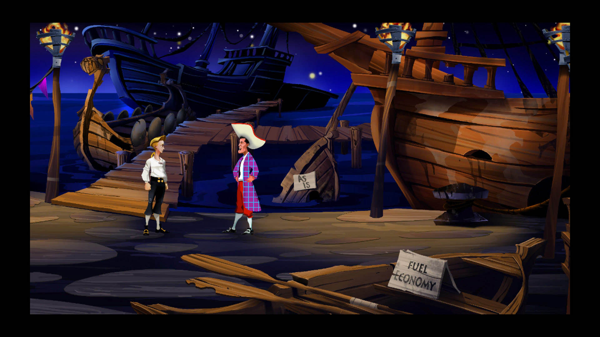 A gameplay screenshot from The Secret of Monkey Island