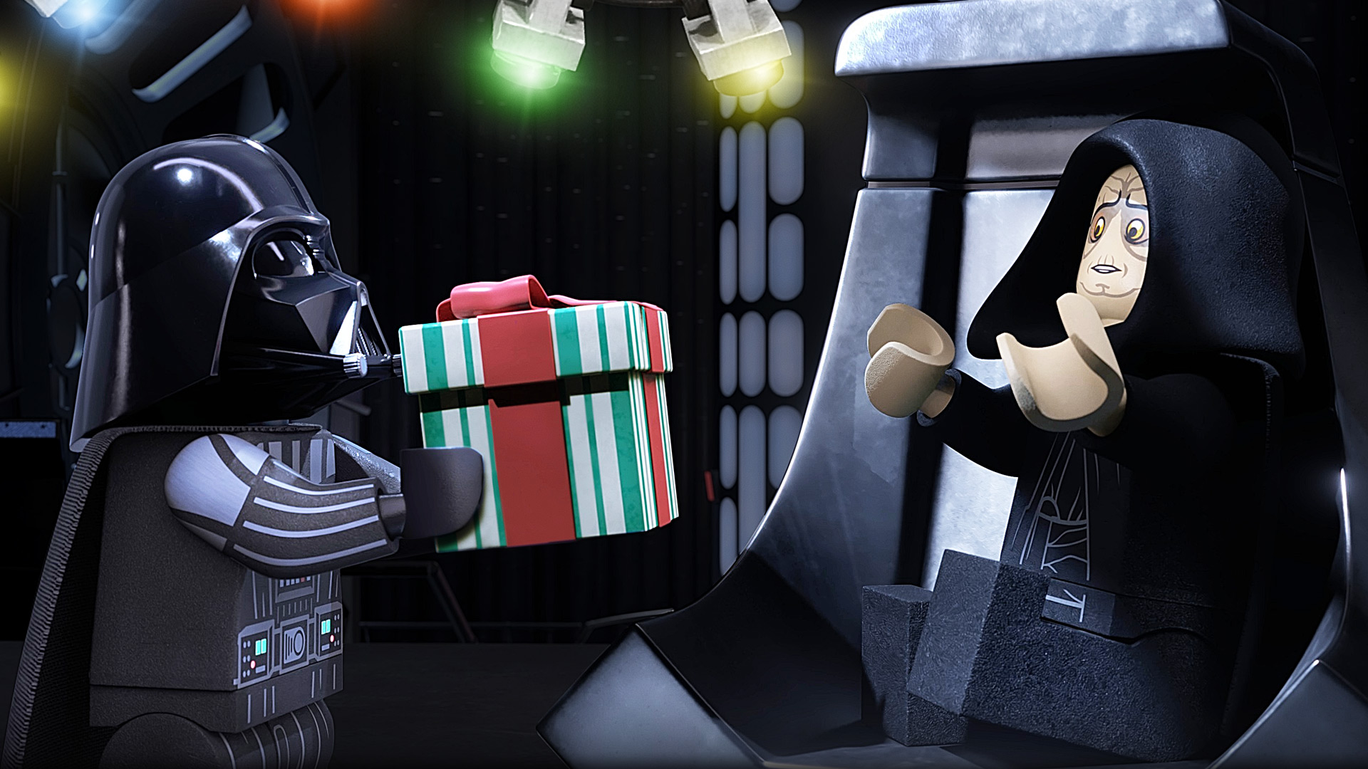Darth Vader and Palpatine in The LEGO Star Wars Holiday Special