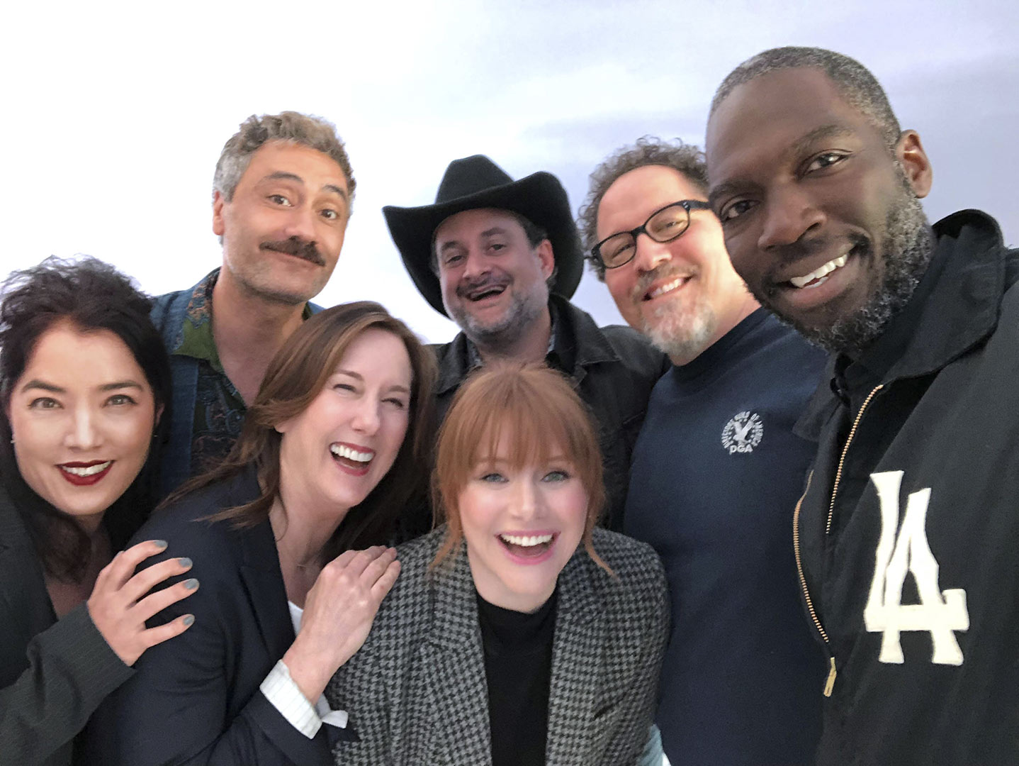 The directors of The Mandalorian season 1 in a selfie.