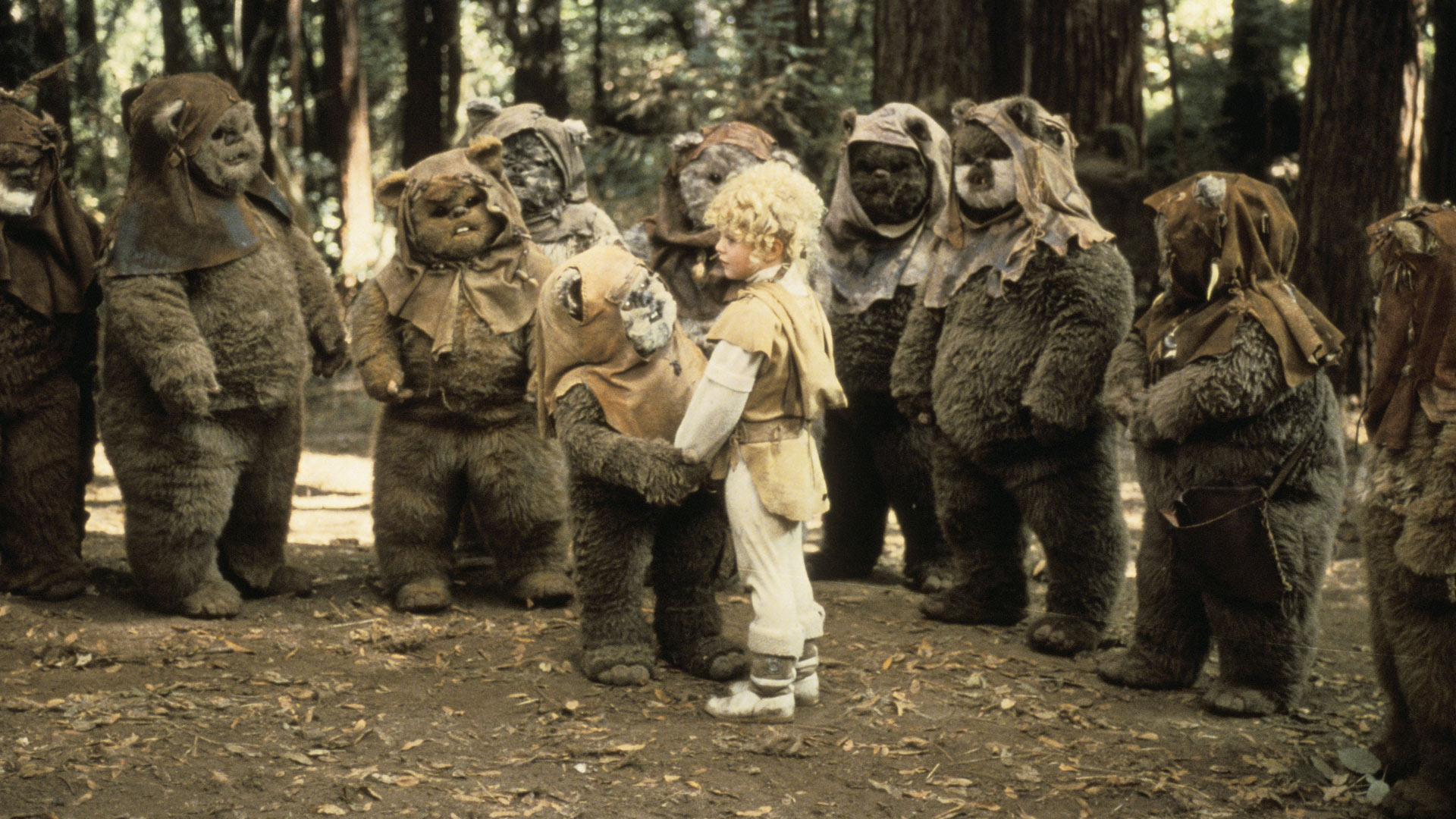 A scene from Ewoks: The Battle for Endor