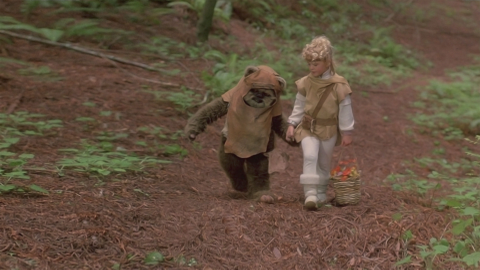 A scene from Ewoks: The Battle for Endor