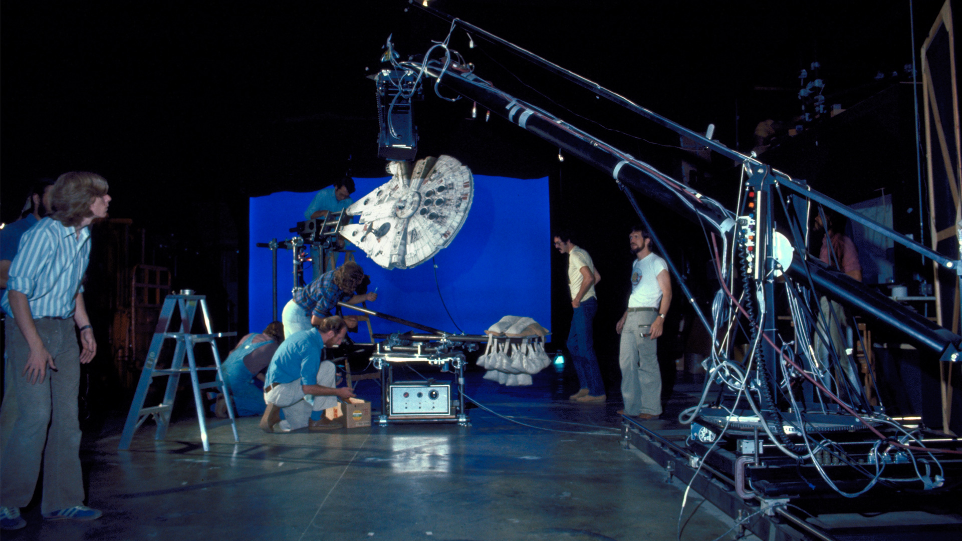 ILM crew working with the Dykstraflex