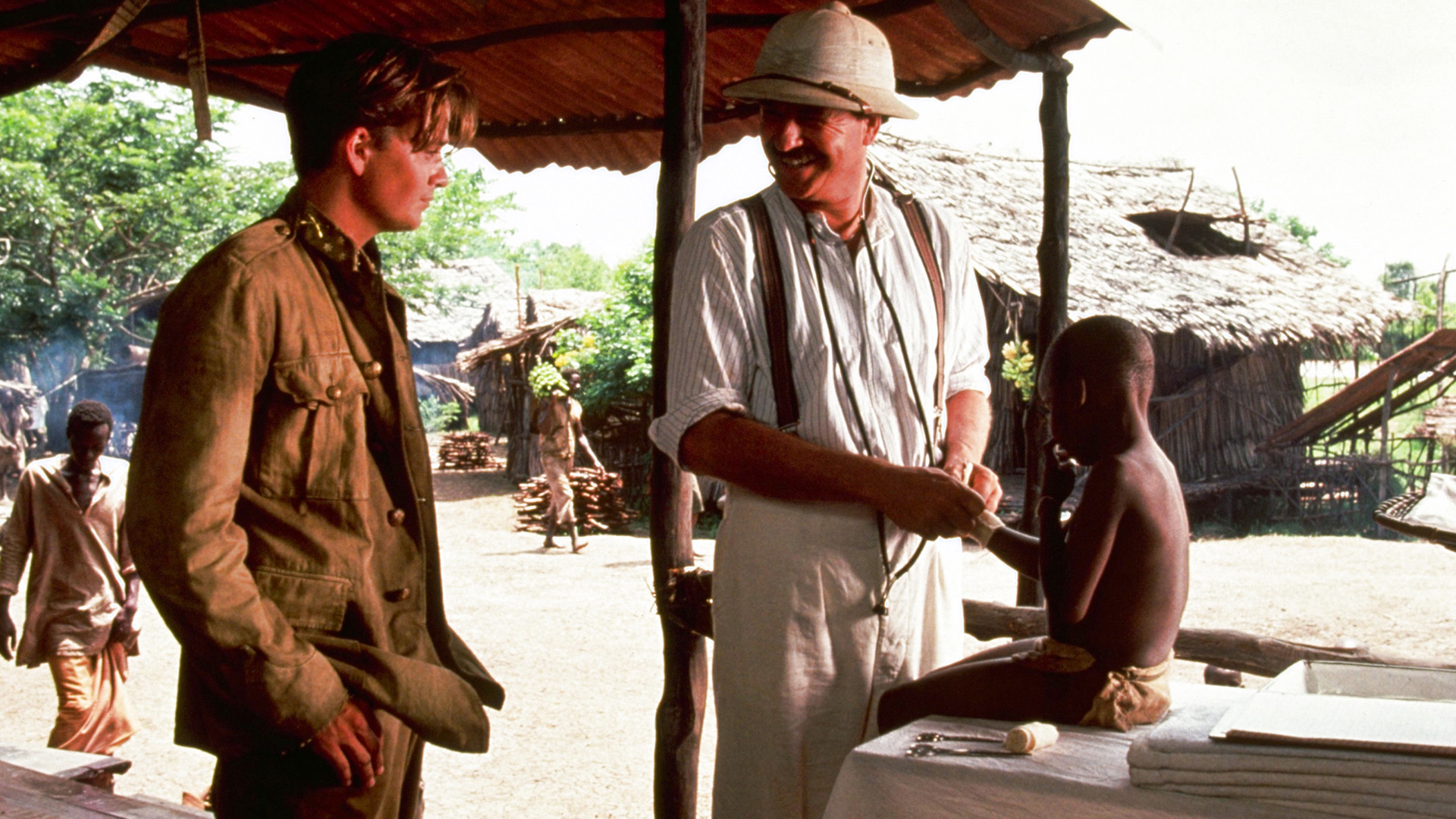 Indy and Albert Schweitzer at his African hospital.
