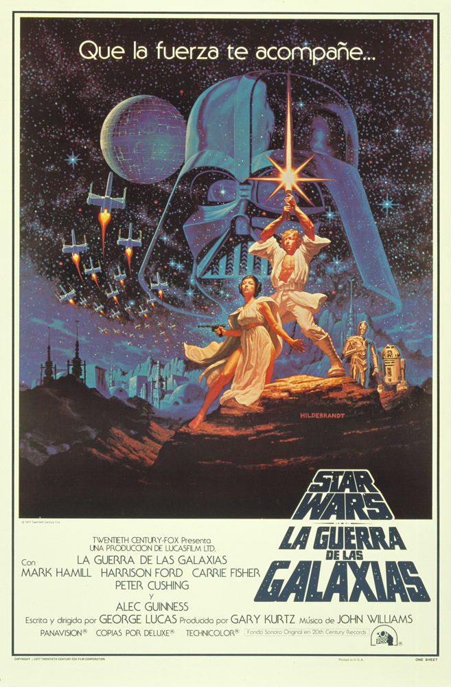 Greg and Tim Hildebrandt's iconic Star Wars artwork that was used prolifically throughout the original Star Wars: A New Hope marketing and merchandising campaigns of the late 1970s being used for a movie poster.