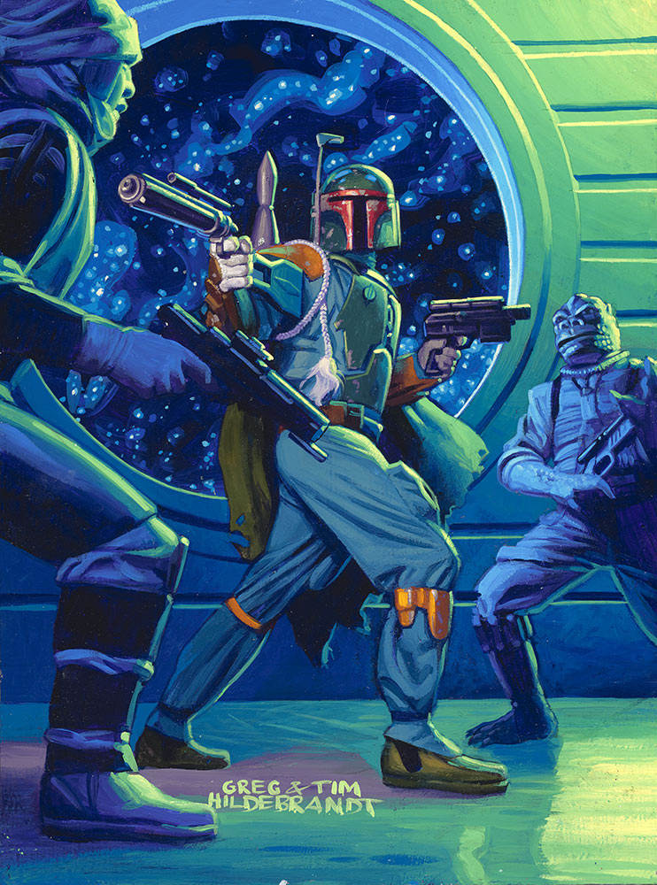 Greg and Tim Hildebrandt's Boba Fett and bounty hunters piece.