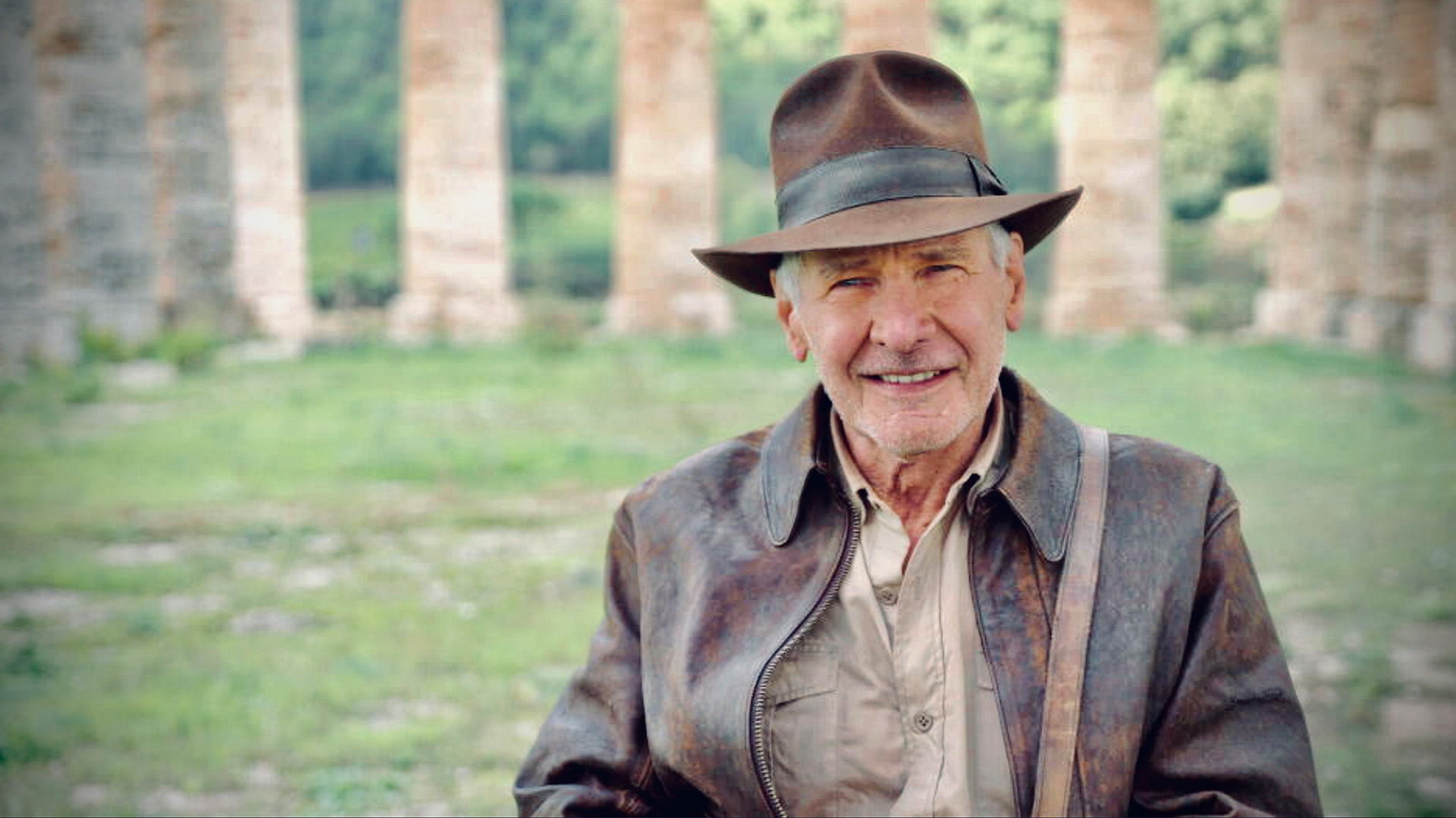 Harrison Ford interviewed on location in Sicily.