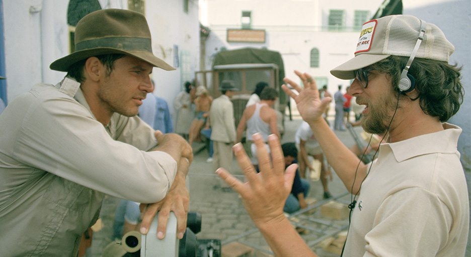 Harrison Ford and Steven Spielberg on location in Tunisia for Raiders of the Lost Ark