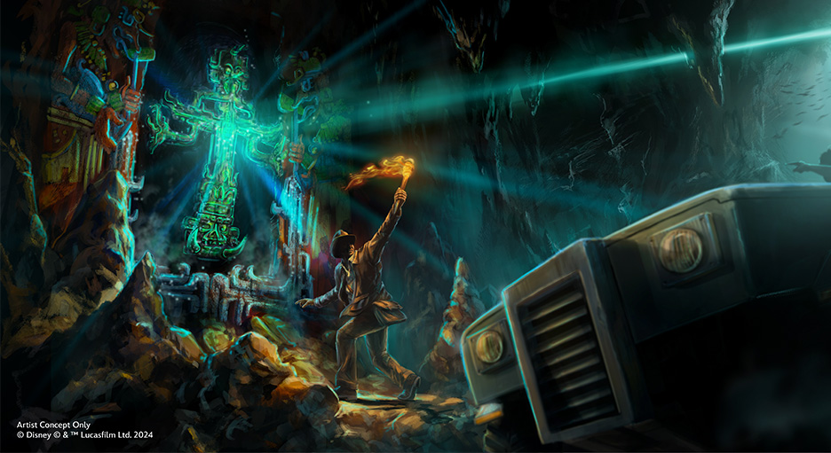 Concept art of new Indiana Jones attraction coming to Disney's Animal Kingdom.