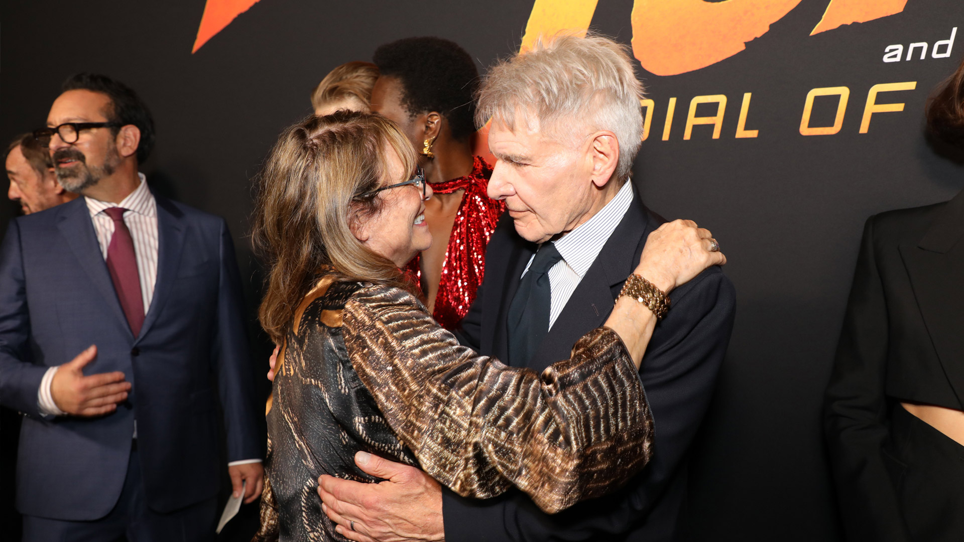 Harrison Ford and Karen Allen at the U.S. premiere red carpet