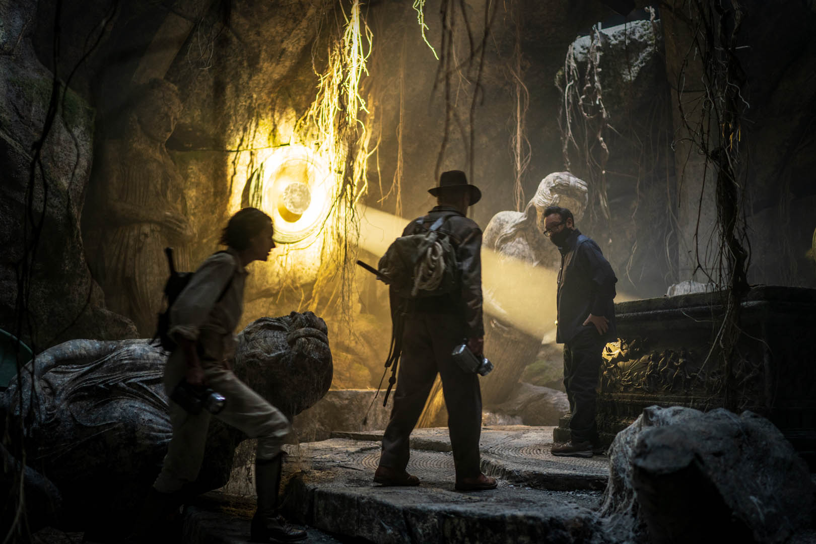 Behind the scenes of Indy and Helena entering Archimedes’ Tomb