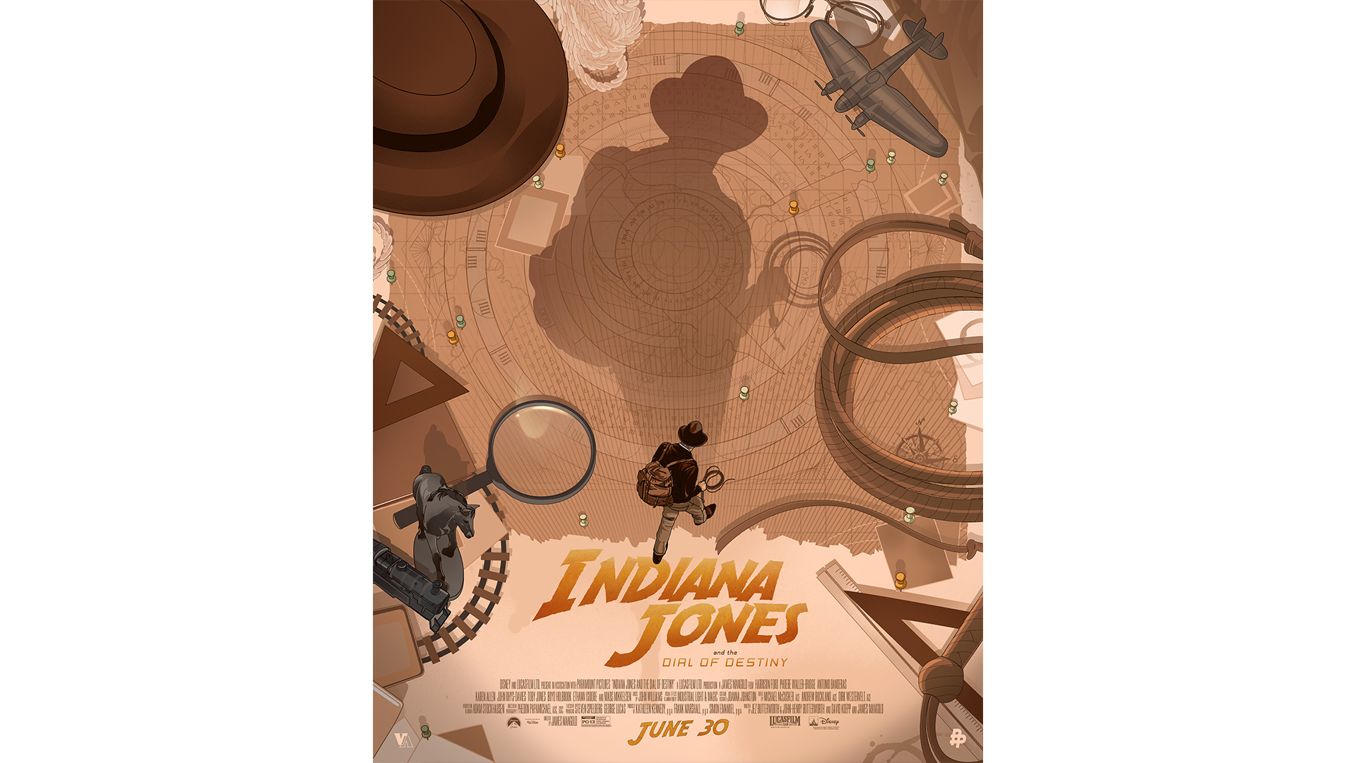 Art by Vincent Aseo inspired by Indiana Jones and the Dial of Destiny.