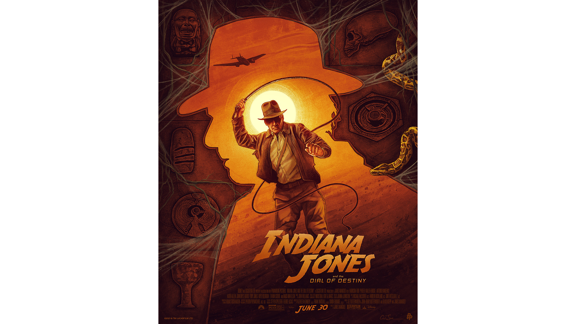 Art by Chelsea Lowe inspired by Indiana Jones and the Dial of Destiny.