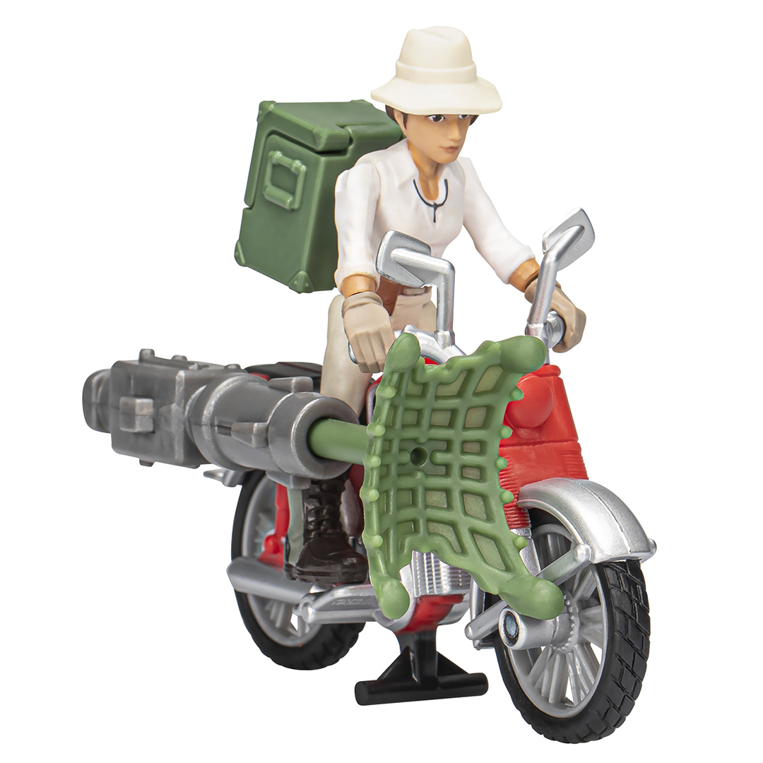 Indiana Jones Worlds of Adventure Helena Shaw with motorcycle