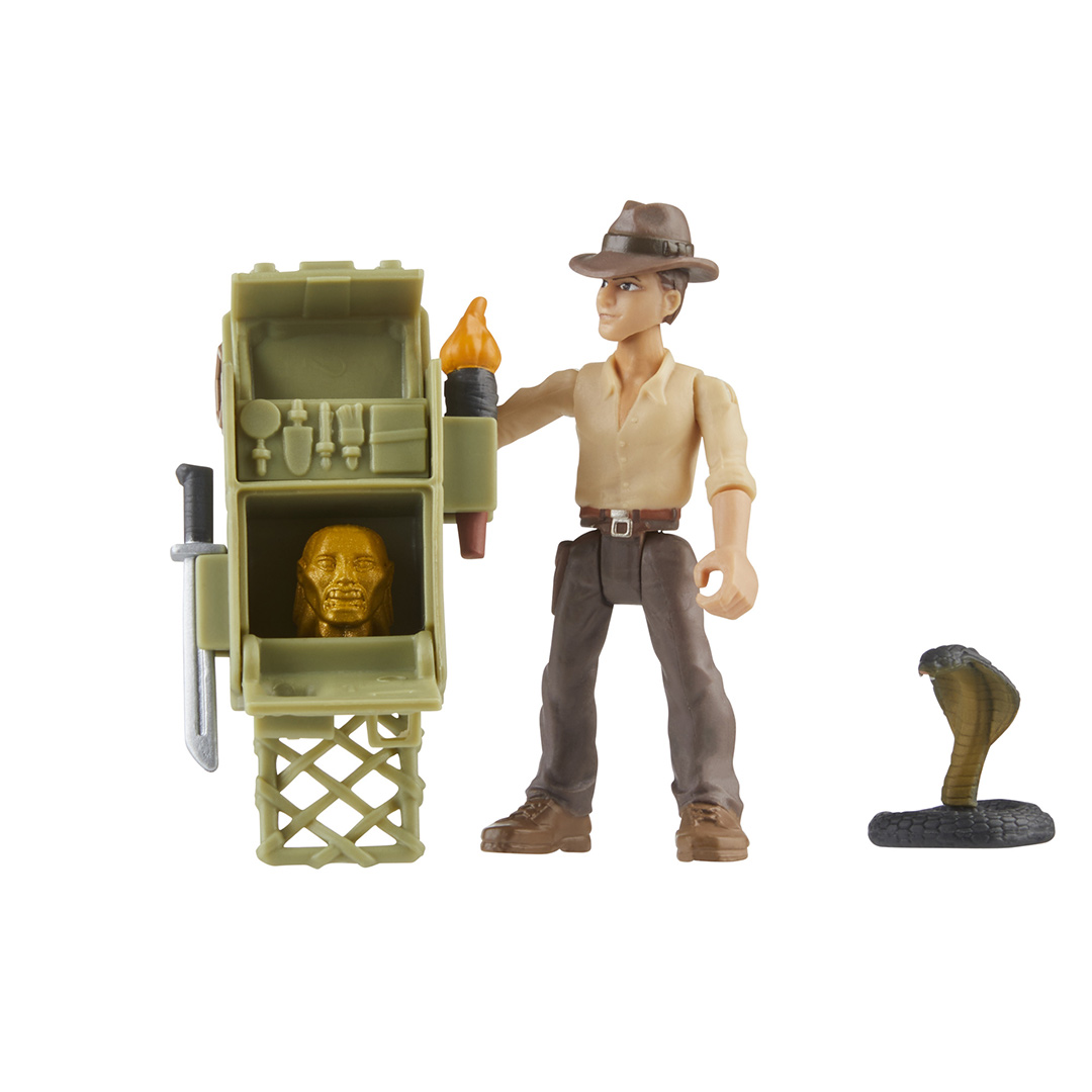 Indiana Jones Worlds of Adventure Indiana Jones with adventure backpack with snake and treasure