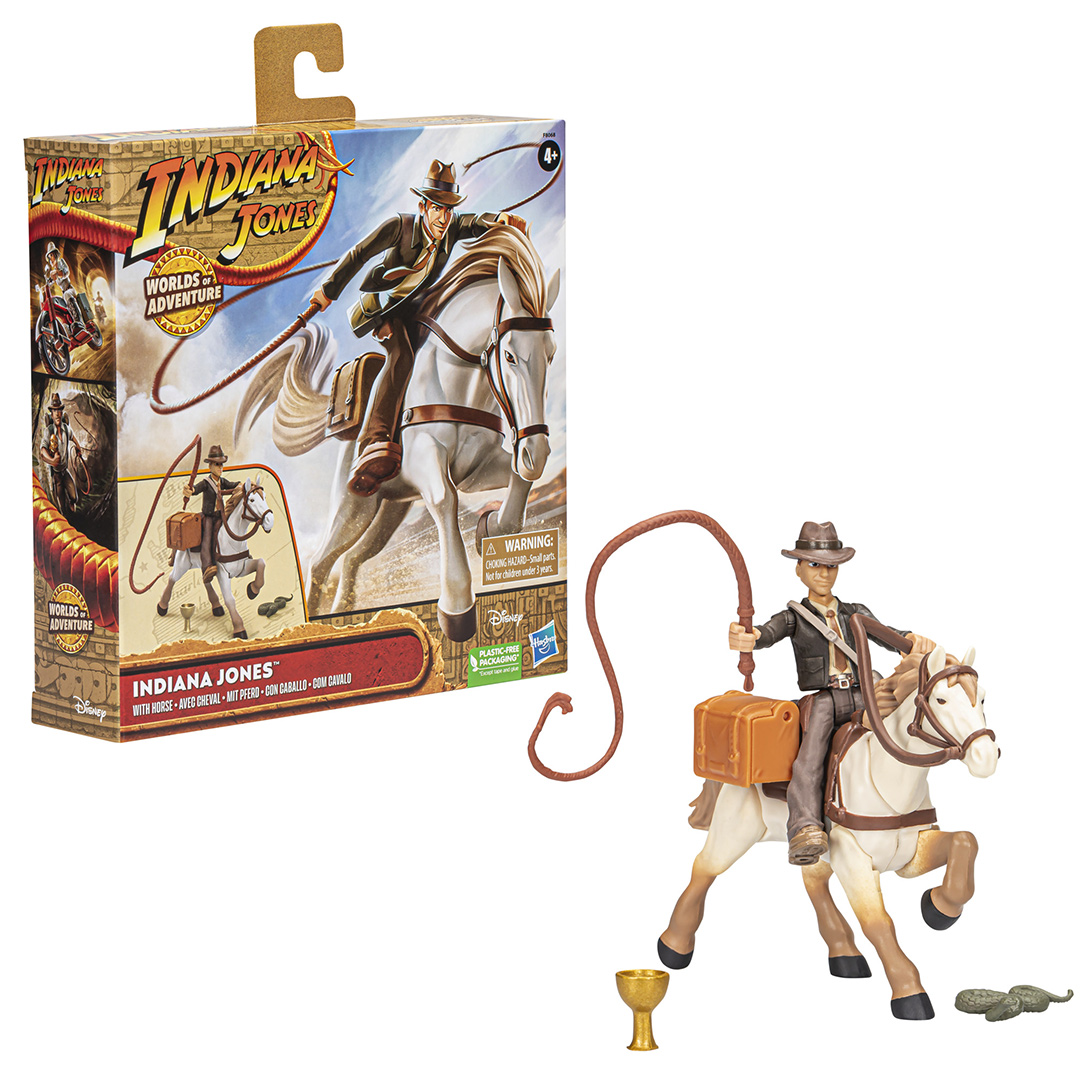 Indiana Jones Worlds of Adventure Indiana Jones with horse and all accessories and package
