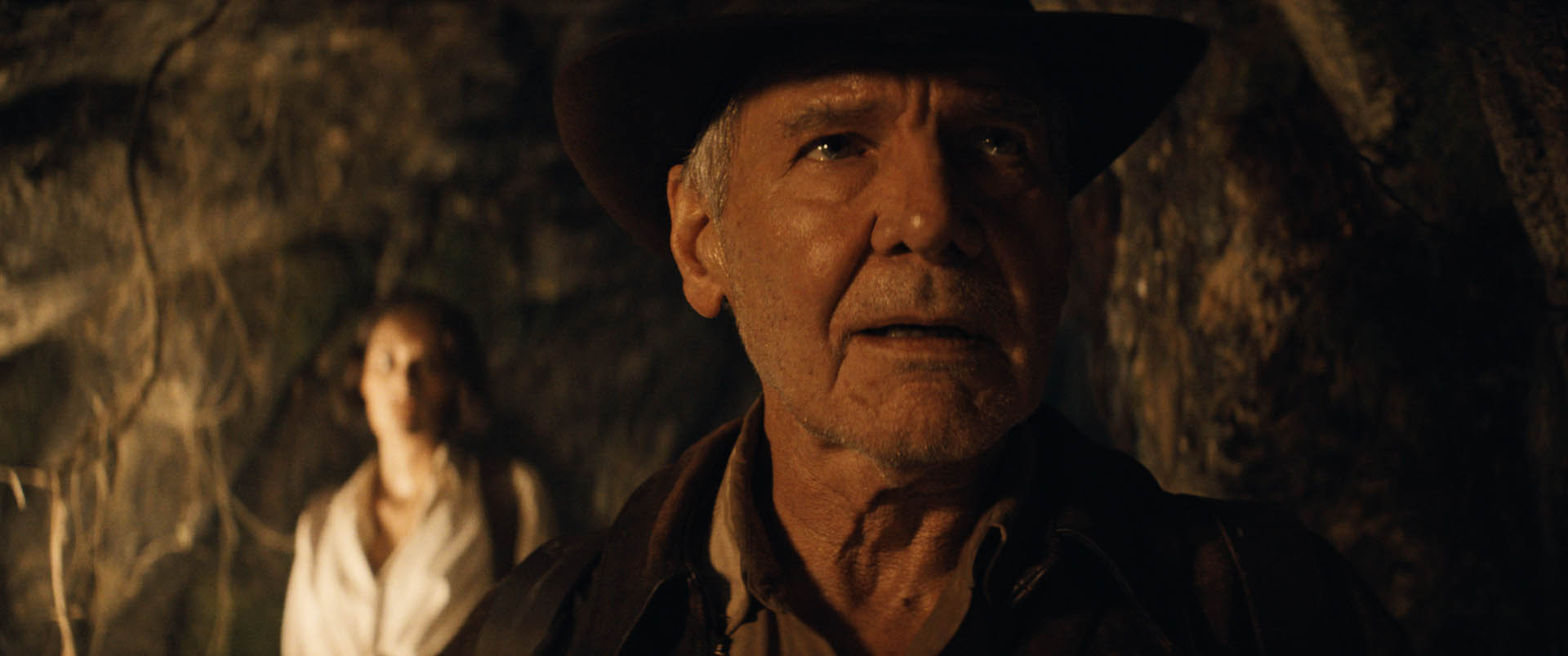 (L-R): Helena (Phoebe Waller-Bridge) and Indiana Jones (Harrison Ford) in Lucasfilm's INDIANA JONES AND THE DIAL OF DESTINY