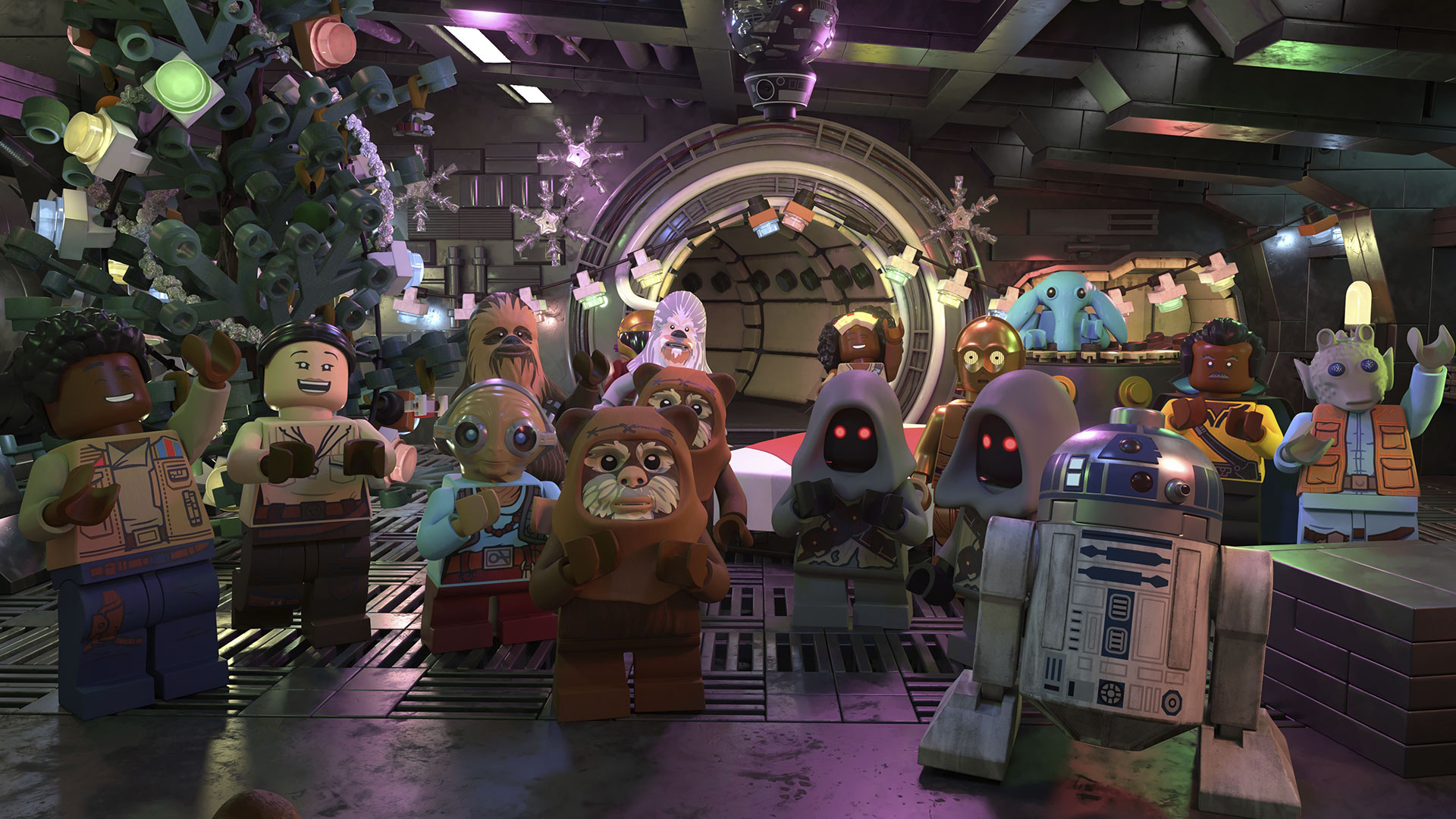 A scene from The LEGO Star Wars Holiday Special