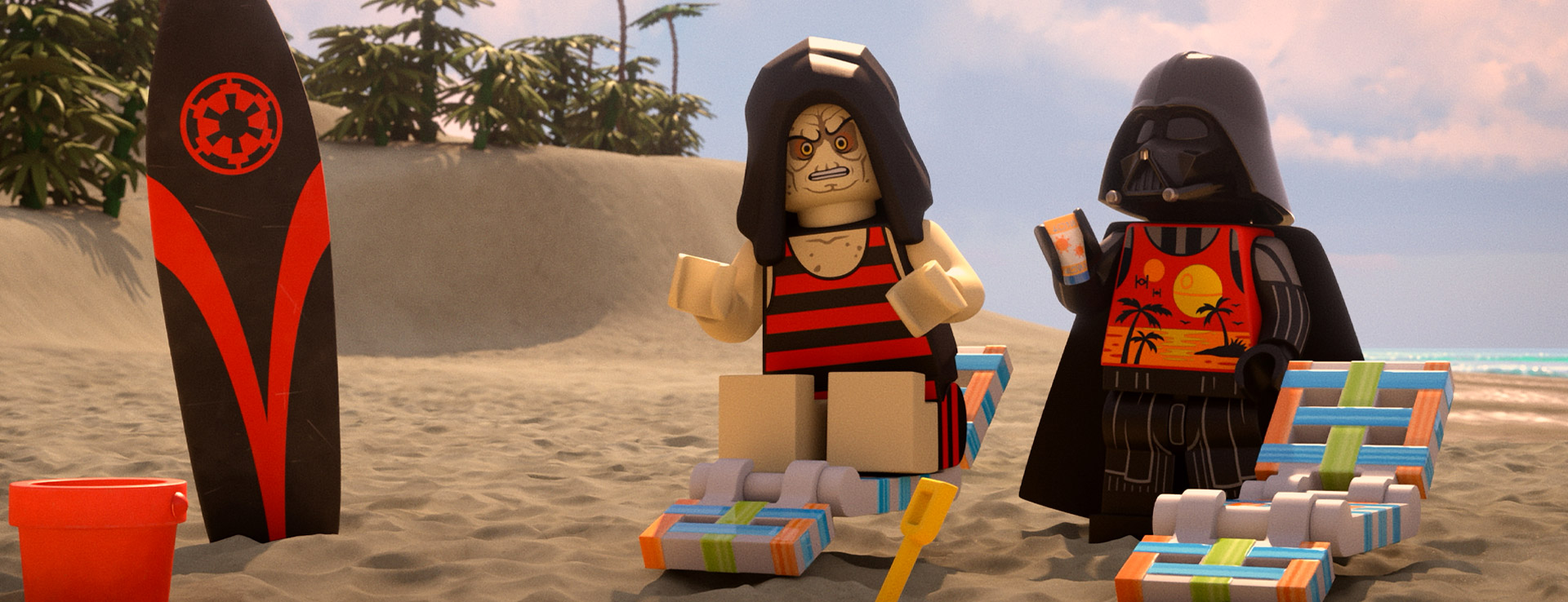 Palpatine and Vader in LEGO Star Wars Summer Vacation