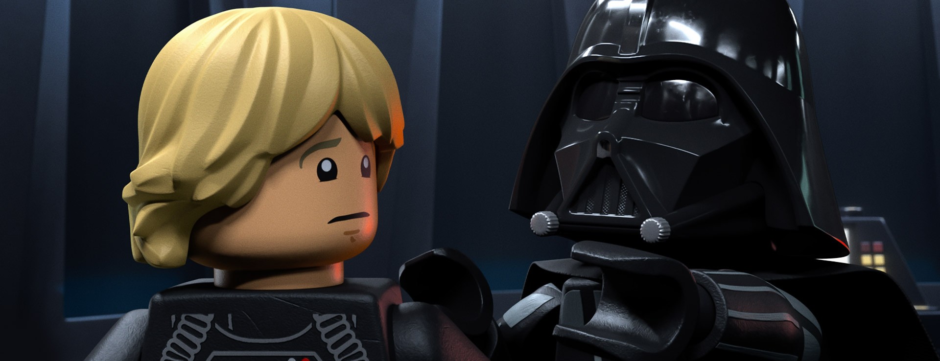 Luke and Darth Vader in LEGO Star Wars Terrifying Tales