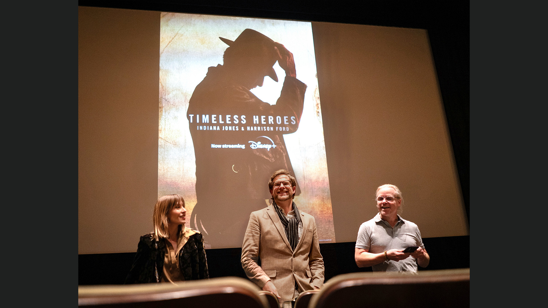 Trish Brunner, Ian Bucknole, and Jeff Pickett at a Lucasfilm screening.