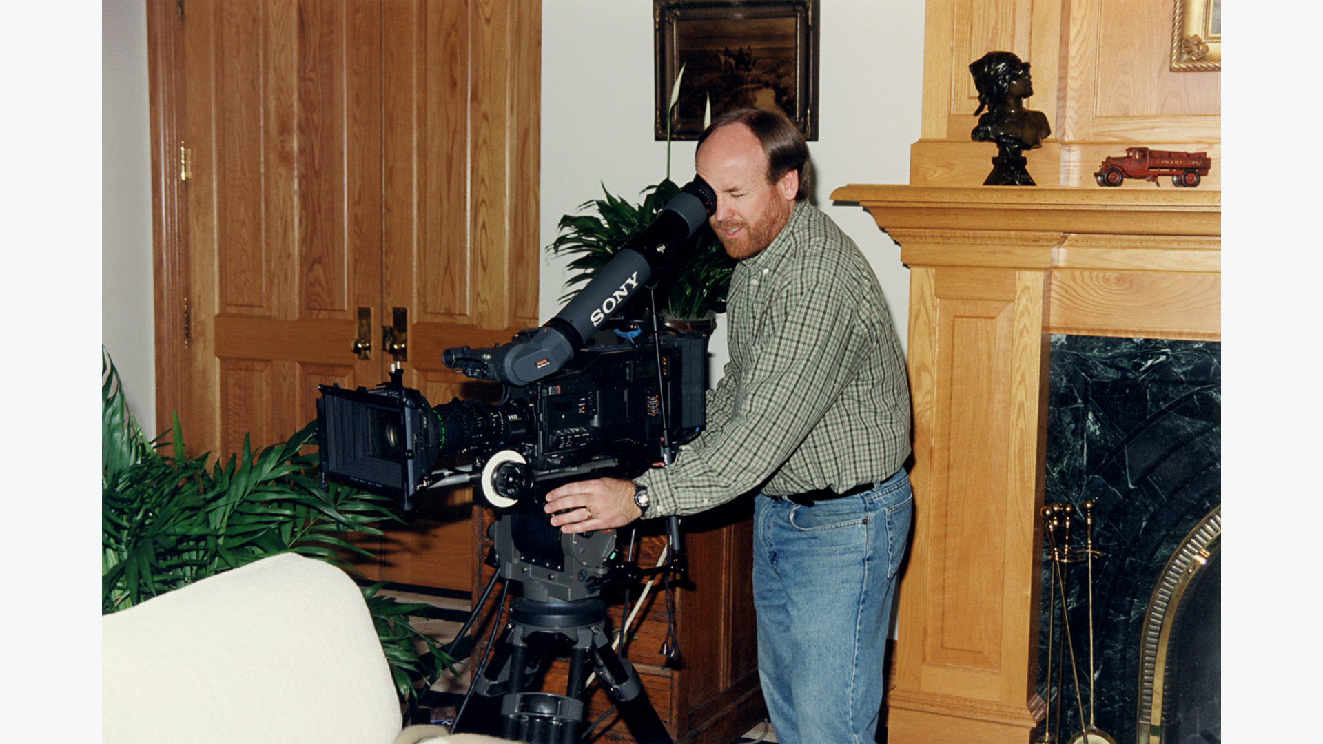 Mike Blanchard with a Sony camera.
