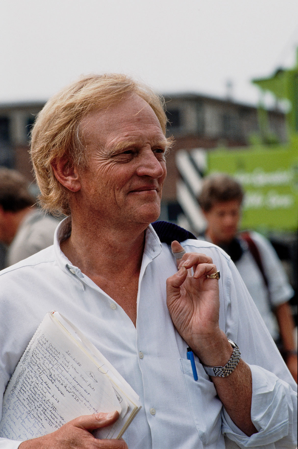 Robert Watts on location during production of The Last Crusade.