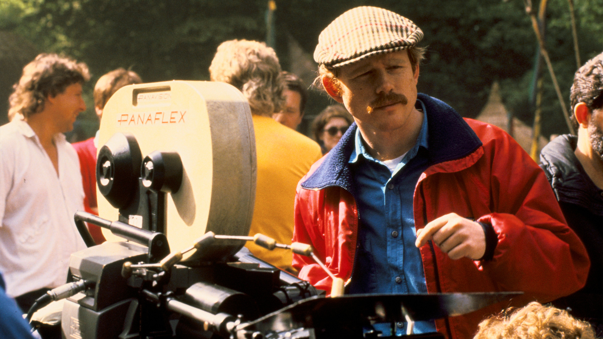 Ron Howard behind the camera on the set of Willow