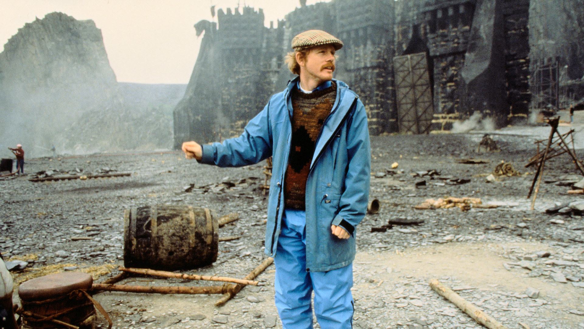 Ron Howard on the set of Willow