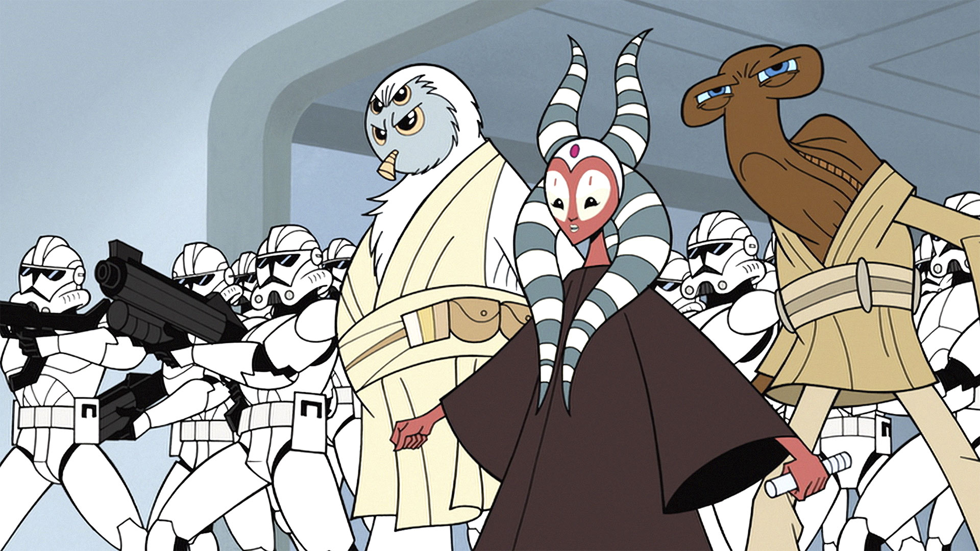 A scene from Star Wars: Clone Wars (2D Micro-Series)