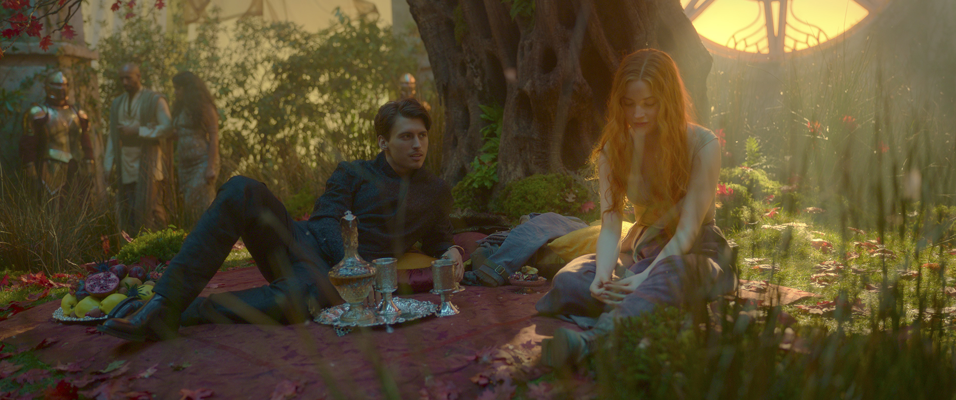 In the Wyrm's illusion, Airk and Elora share another picnic, reminiscent of simpler times, and the sorcerer admits how difficult she has found this revelation of her true identity.
